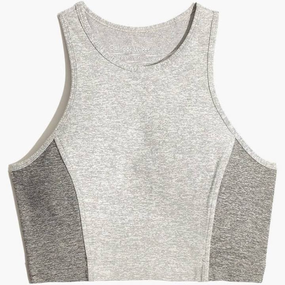 OUTDOOR VOICES Grey two tone Athena bra